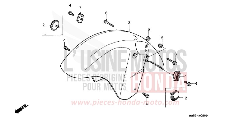 KOTFLUEGEL, VORNE von CB1300 Super Bold'or ABS KARAKORUM GRAY METALLIC-U (NH197E) von 1988